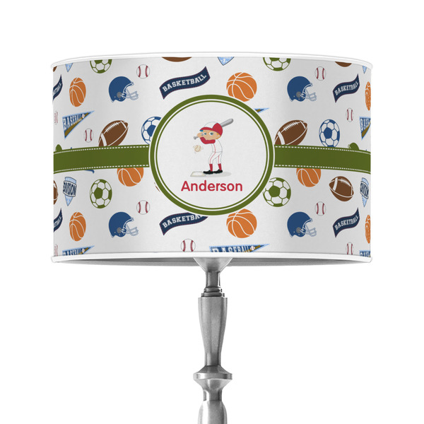 Custom Sports 12" Drum Lamp Shade - Poly-film (Personalized)