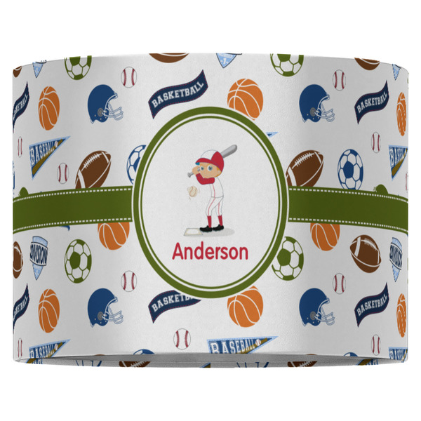 Sports 16" Drum Lampshade - FRONT (Fabric)