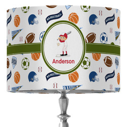 Sports 16" Drum Lamp Shade - Fabric (Personalized)