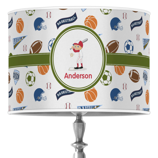 Custom Sports 16" Drum Lamp Shade - Poly-film (Personalized)