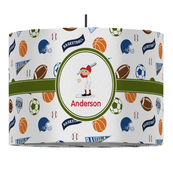 Sports 16" Drum Lampshade - PENDANT (Fabric)