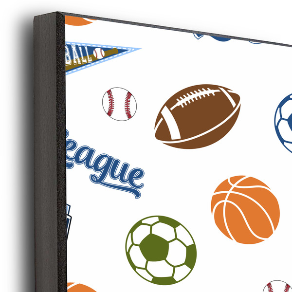 Sports 16x20 Wood Print - Closeup