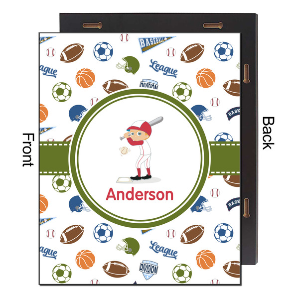 Sports 16x20 Wood Print - Front & Back View