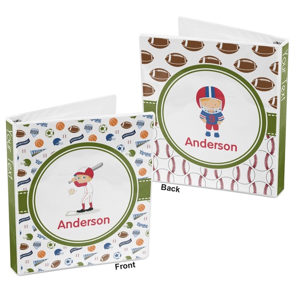 Sports 3-Ring Binder Front and Back