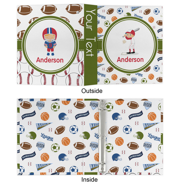 Sports 3 Ring Binders - Full Wrap - 1" - APPROVAL