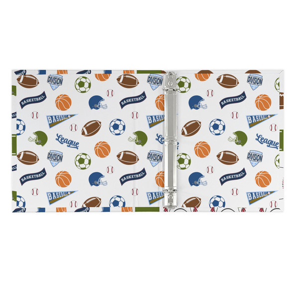 Sports 3 Ring Binders - Full Wrap - 1" - OPEN INSIDE