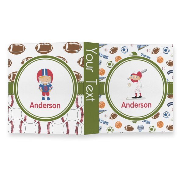 Sports 3 Ring Binders - Full Wrap - 1" - OPEN OUTSIDE