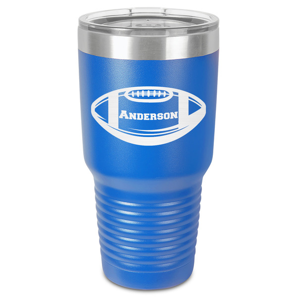 Custom Sports 30 oz Stainless Steel Tumbler - Royal Blue - Single-Sided (Personalized)
