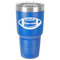 Sports 30 oz Stainless Steel Ringneck Tumbler - Blue - Front