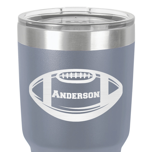 Sports 30 oz Stainless Steel Ringneck Tumbler - Grey - Close Up