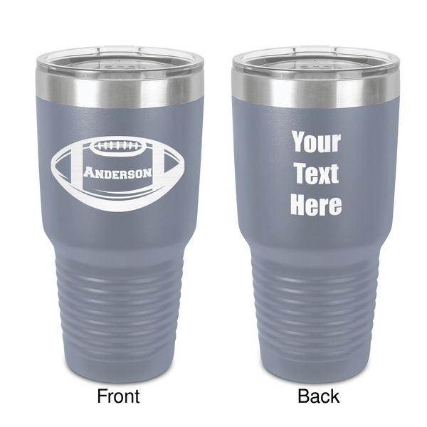 Custom Sports 30 oz Stainless Steel Tumbler - Grey - Double-Sided (Personalized)