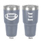 Sports 30 oz Stainless Steel Tumbler - Grey - Double-Sided (Personalized)