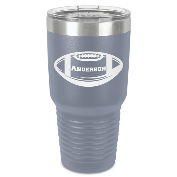 Custom Sports 30 oz Stainless Steel Tumbler - Grey - Single-Sided (Personalized)
