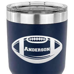 Sports 30 oz Stainless Steel Tumbler - Navy - Single Sided (Personalized)