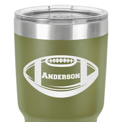 Sports 30 oz Stainless Steel Tumbler - Olive - Double-Sided (Personalized)