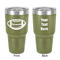 Sports 30 oz Stainless Steel Tumbler - Olive - Double-Sided (Personalized)