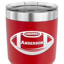 Sports 30 oz Stainless Steel Tumbler - Red - Double Sided (Personalized)