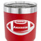 Sports 30 oz Stainless Steel Ringneck Tumbler - Red - CLOSE UP