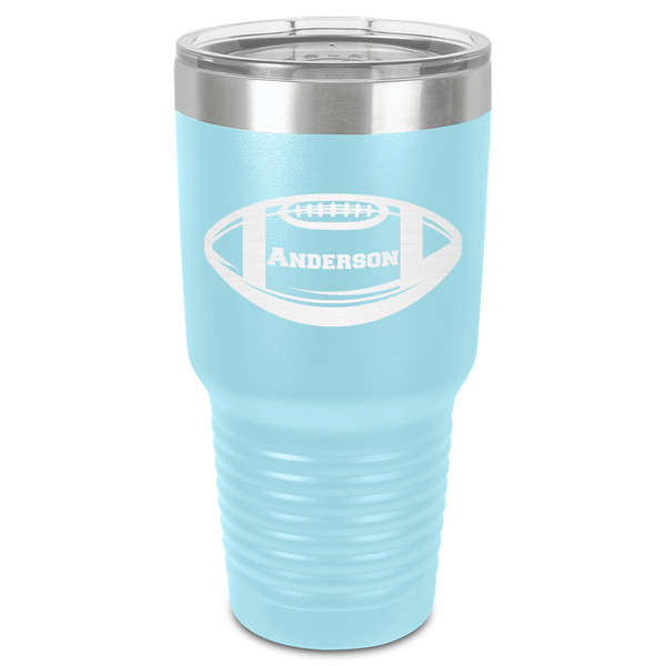 Custom Sports 30 oz Stainless Steel Tumbler - Teal - Single-Sided (Personalized)