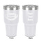 Sports 30 oz Stainless Steel Ringneck Tumbler - White - Double Sided - Front & Back