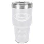 Sports 30 oz Stainless Steel Tumbler - White - Single-Sided (Personalized)