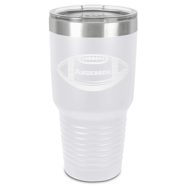 Sports 30 oz Stainless Steel Ringneck Tumbler - White - Front