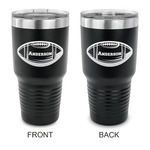 Sports 30 oz Stainless Steel Tumbler - Black - Double Sided (Personalized)