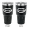 Sports 30 oz Stainless Steel Ringneck Tumblers - Black - Double Sided - APPROVAL