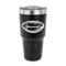 Sports 30 oz Stainless Steel Ringneck Tumblers - Black - FRONT