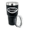 Sports 30 oz Stainless Steel Ringneck Tumblers - Black - LID OFF