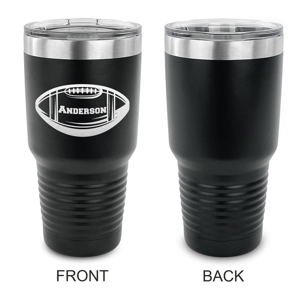 Sports 30 oz Stainless Steel Ringneck Tumblers - Black - Single Sided - APPROVAL