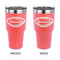 Sports 30 oz Stainless Steel Ringneck Tumblers - Coral - Double Sided - APPROVAL