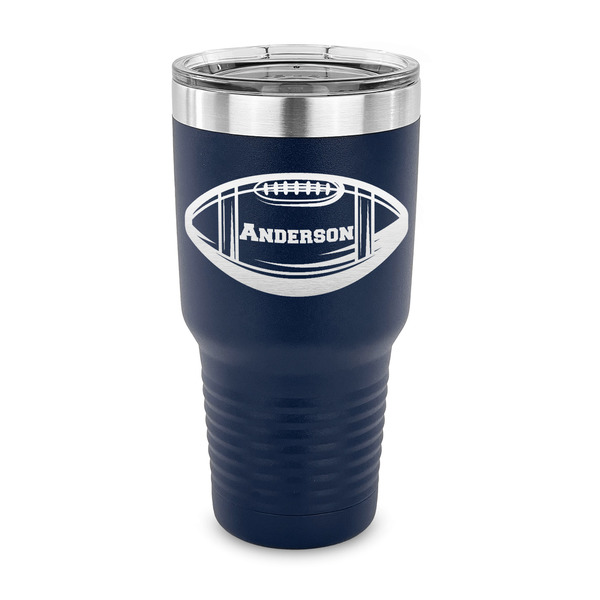 Custom Sports 30 oz Stainless Steel Tumbler - Navy - Single Sided (Personalized)