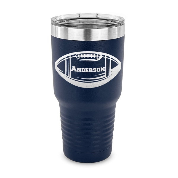 Custom Sports 30 oz Stainless Steel Tumbler - Navy - Single Sided (Personalized)
