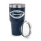 Sports 30 oz Stainless Steel Ringneck Tumblers - Navy - LID OFF