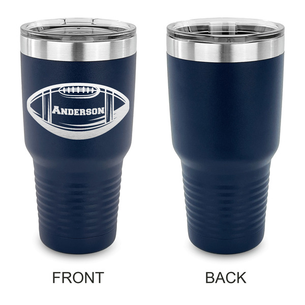 Sports 30 oz Stainless Steel Ringneck Tumblers - Navy - Single Sided - APPROVAL