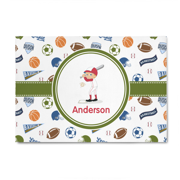 Custom Sports 4' x 6' Indoor Area Rug (Personalized)