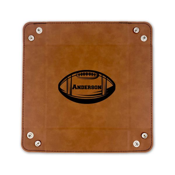 Sports 6" x 6" Leatherette Snap Up Tray - FLAT FRONT