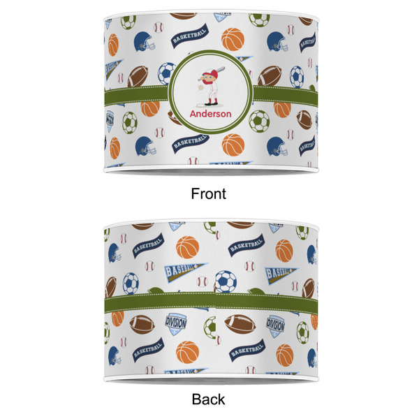 Sports 8" Drum Lampshade - APPROVAL (Poly Film)