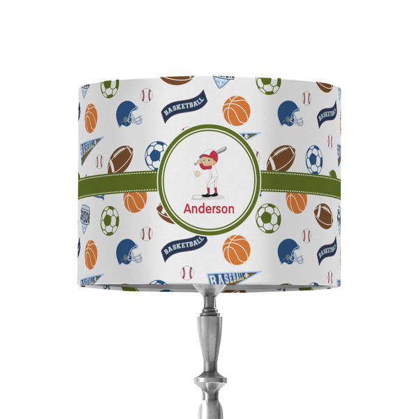 Custom Sports 8" Drum Lamp Shade - Fabric (Personalized)