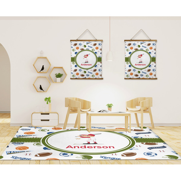Sports 8'x10' Indoor Area Rugs - IN CONTEXT