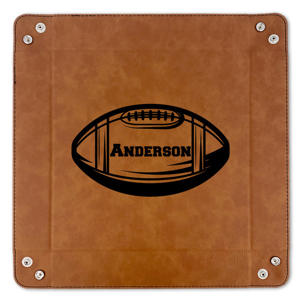 Sports 9" x 9" Leatherette Snap Up Tray - APPROVAL (FLAT)