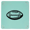 Sports 9" x 9" Teal Leatherette Snap Up Tray - APPROVAL