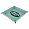 Sports 9" x 9" Teal Leatherette Snap Up Tray - MAIN