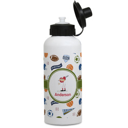 Sports Water Bottles - Aluminum - 20 oz - White (Personalized)