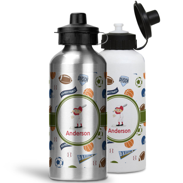 Sports Aluminum Water Bottles - MAIN (white &silver)