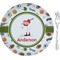 Sports 8" Glass Appetizer / Dessert Plates - Single or Set (Personalized)