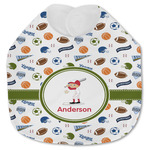 Sports Jersey Knit Baby Bib w/ Name or Text