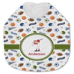 Sports Jersey Knit Baby Bib w/ Name or Text