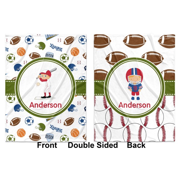 Sports Baby Blanket (Double Sided - Printed Front and Back)
